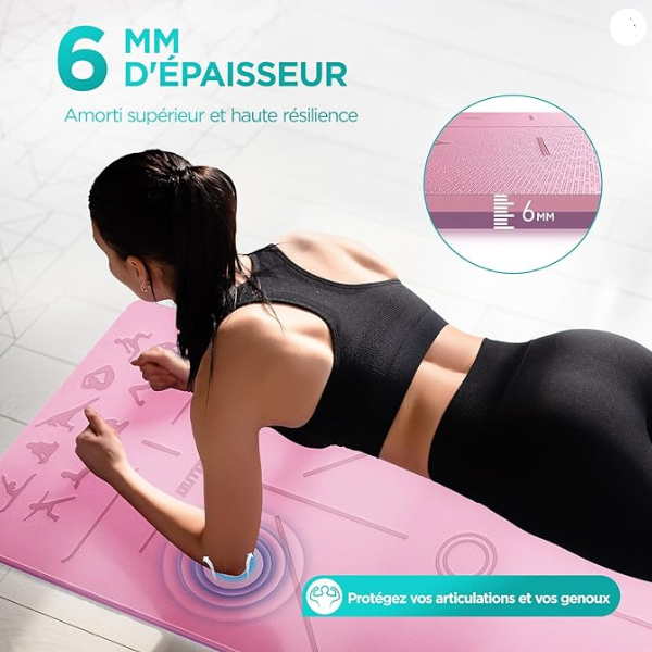 Tapis de Yoga, Tapis de Sport, Antidérapant,
